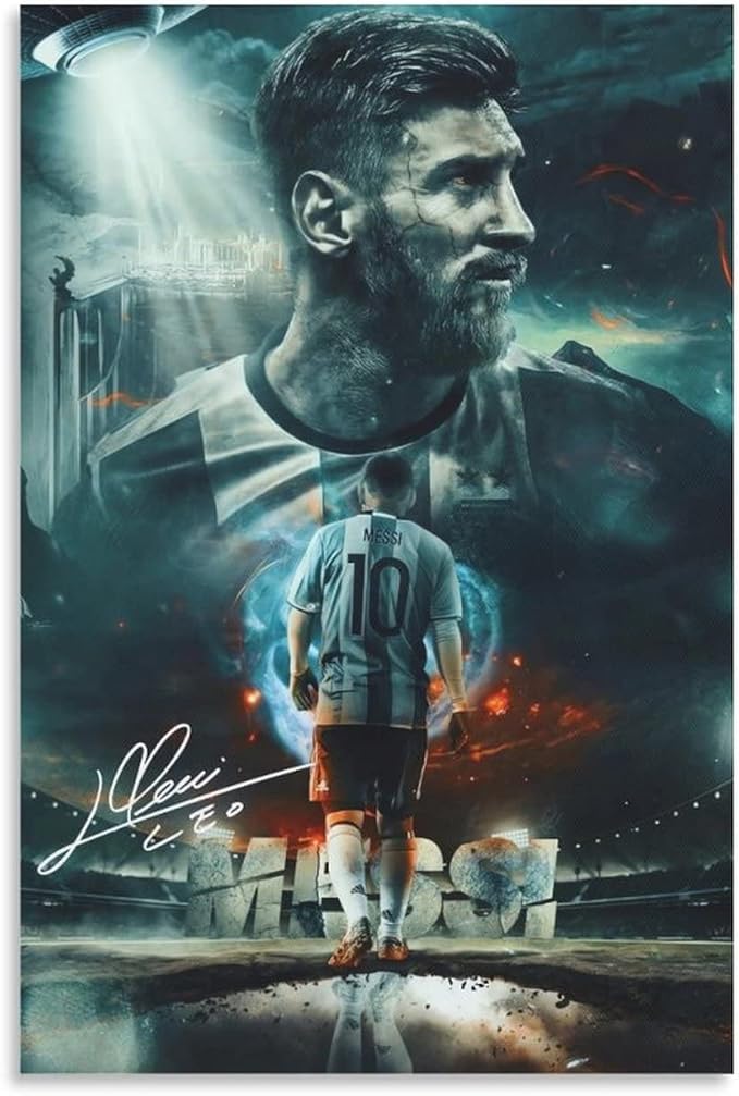 Oye Aalsi Lionel Messi Acrylic Glass Frame Wall Decor